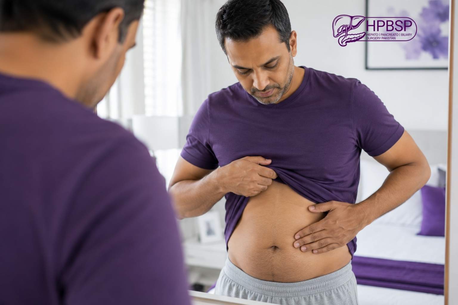 Visible lump in the abdomen