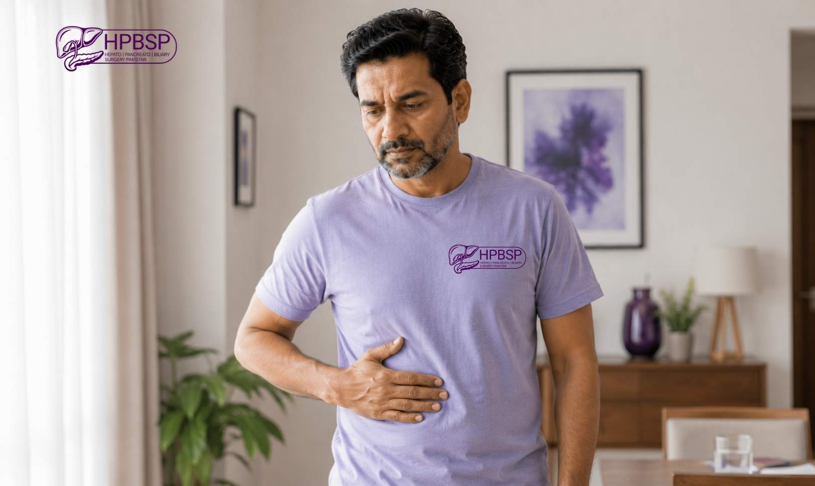 A dull ache or discomfort in the upper right abdomen