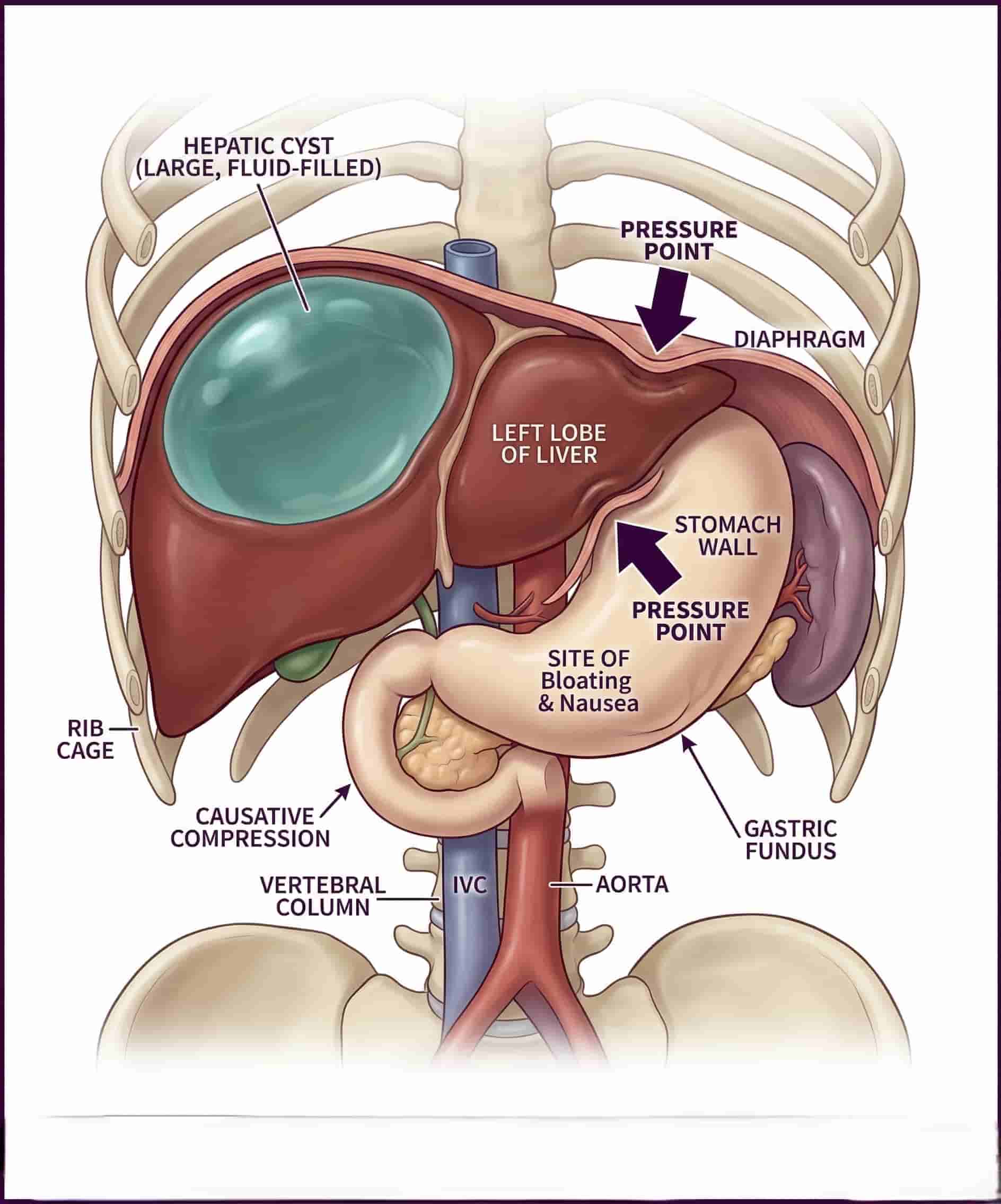Clinical criteria for liver cyst removal surgery
