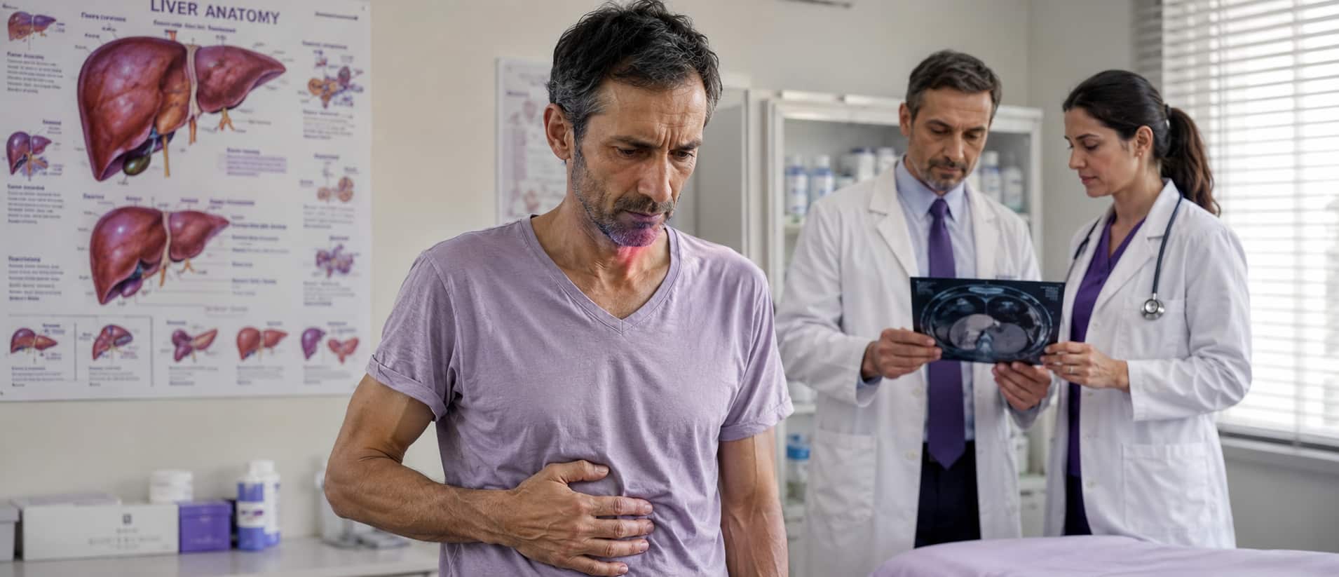 Liver cancer symptoms in men