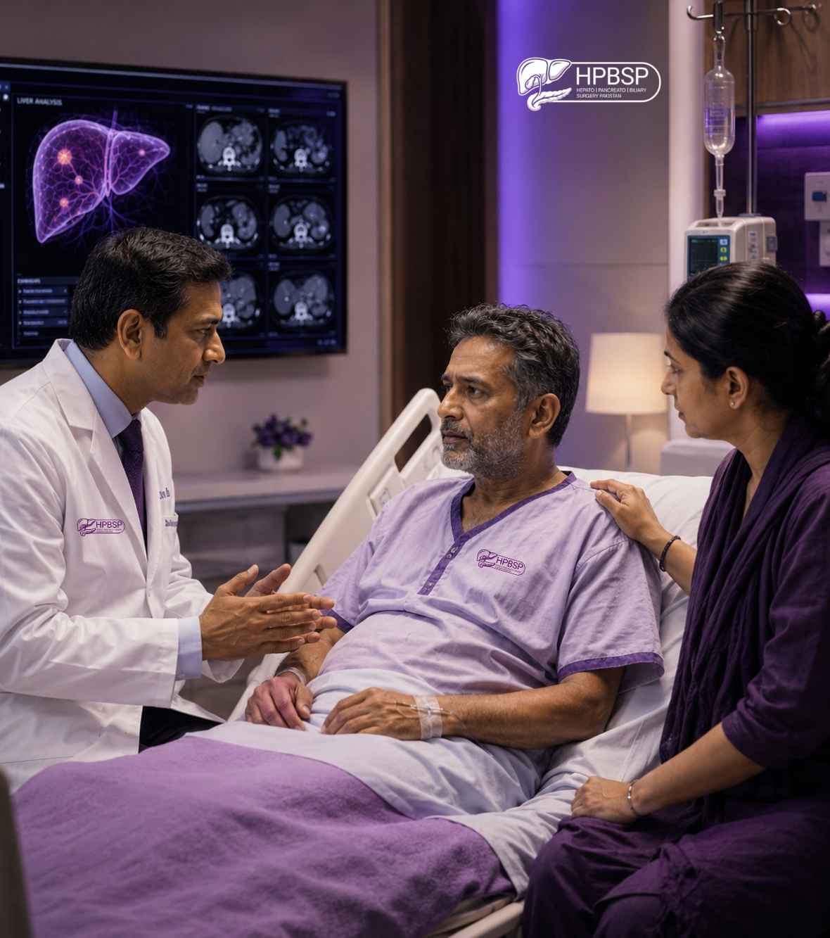 Specialist explaining early symptom monitoring to a patient